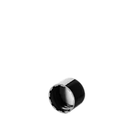 The image displays the Calaso PP Threaded Closure 20-410 MCB09A1A001-200. The product is a small, cylindrical plastic cap with a threaded design, allowing it to securely fasten onto compatible containers. The cap is white in color and features smooth sides with a slightly textured top for better grip during application and removal.