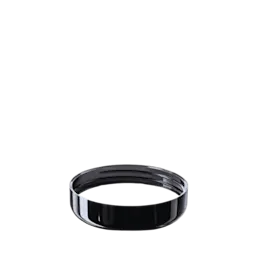 The image shows the Calaso San Threaded Closure 70-400 EGA35A1A002-200. It is a cylindrical, metallic closure with a threaded design, suitable for securing containers. The closure has a smooth, reflective surface and a slightly raised edge around the top. The threaded grooves are visible on the interior side, designed to fit and twist securely onto a container. The overall appearance is sleek and functional.