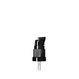 The image features the Calaso PP Pump DIN18. This is a white plastic pump dispenser with a smooth, cylindrical body. The pump has a sleek and simple design, with a dispensing nozzle at the top, a push-down actuator, and a slender dip tube extending from the bottom. The pump is designed to fit bottles with a DIN18 neck size.