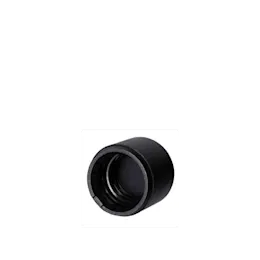 The image shows a Calaso PP Threaded Closure DIN18. It is a small, cylindrical plastic cap designed to fit on a bottle or container with a DIN18 threading. The cap appears to be made of polypropylene and is shown in a neutral color, likely white or translucent. The surface is smooth, and the closure features a simple, functional design with ridges on the side for easy grip and twisting.