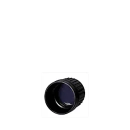 The image shows a Glasmeister HDPE Threaded Closure DIN18 (RGB02C1A001-200). The closure is cylindrical in shape with a smooth, even surface. It features threading on the inside designed to securely fit onto compatible containers. The closure appears to be made of high-density polyethylene (HDPE) and is shown in a neutral color. The top of the closure is flat, providing a clean and simple design.