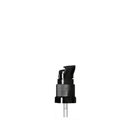 The image displays the Glasmeister PP Pump DIN18. It is a sleek, white plastic pump dispenser typically used for dispensing liquid products such as lotions or soaps. The pump features a smooth, cylindrical body with a narrow nozzle for precise application. The design is minimalist and functional, emphasizing ease of use and practicality.