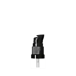 The image shows the Calaso PP Pump DIN18. It is a white plastic pump dispenser with a long, slender nozzle and a ribbed collar for a secure grip. The pump is designed to fit onto bottles with a DIN18 neck finish. The overall design is sleek and functional, suitable for dispensing liquids like lotions or soaps.
