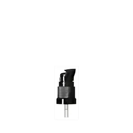 The image shows a Calaso PP Pump DIN18. It is a white plastic pump dispenser with a smooth, cylindrical body and a ribbed section near the top for grip. The pump has a long, slender nozzle designed for dispensing liquids. The overall design is sleek and functional, suitable for attachment to bottles.