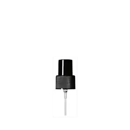 The image features the Calaso PP Sprayer 24/410. It is a plastic spray nozzle with a sleek design, predominantly white in color. The sprayer includes a ribbed collar for easy grip and attachment to bottles, and a long, narrow dip tube extending from the bottom for liquid uptake. The nozzle has a small orifice for dispensing liquids in a fine mist.
