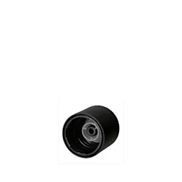 The image depicts the Calaso PP Threaded Closure DIN18. The closure is a small, cylindrical cap designed to fit on bottles with a DIN18 neck finish. It is made of polypropylene (PP) and has a smooth, matte finish. The cap is shown in a neutral color, likely white or off-white, and features threading on the inside to secure it tightly onto a bottle. The design appears to be simple and functional, suitable for a variety of liquid products.