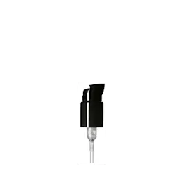 The image shows the "Calaso PP Pump 24/410 ABB15A3C011" product. It features a plastic pump dispenser with a ribbed screw-on cap. The pump is primarily white with a smooth finish, and the nozzle is designed for dispensing liquid products. The pump has a long, slender dip tube extending from the bottom for insertion into bottles. The overall design is sleek and functional, suitable for various liquid dispensing applications.
