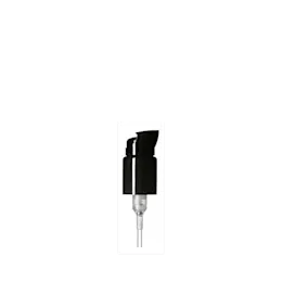 The image shows the Calaso PP Pump 24/410, which is a white plastic pump dispenser typically used for bottles containing liquid products such as lotions, soaps, or shampoos. The pump features a ribbed collar for easy grip, and a smooth actuator that can be pressed down to dispense the product. The pump is attached to a long dip tube that extends into the bottle to reach the liquid inside. The overall design is simple and functional, intended for effective dispensing of liquid products.
