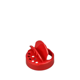 The image shows a MRP Solutions PP Flip Top Cap with a 63-485 thread finish. The cap is circular, with a smooth, flat top surface, and features a flip-top opening mechanism. The color of the cap is white, and it appears to be made of polypropylene plastic. The flip-top is designed to snap securely shut when not in use.