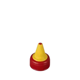 The image shows a white plastic cap designed for containers. It has a smooth, cylindrical shape with a ribbed edge for easy gripping. The cap features a twist-open mechanism and is labeled as "MRP Solutions PE Twist Open Cap 33-455."