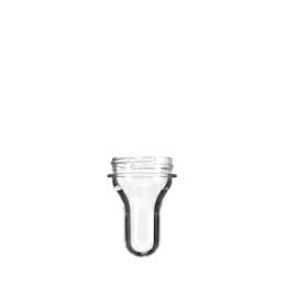 The image shows the Resilux PET Bottle Preform 41gm 38-400. It is a transparent, cylindrical plastic preform with a threaded neck designed for bottling. The preform is displayed against a plain white background, highlighting its shape and clarity.