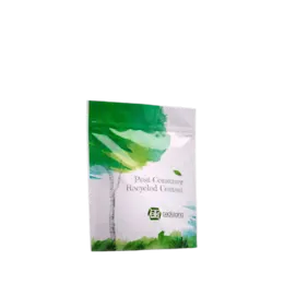 The image shows the Elk Packaging 10.0oz PE Standup Pouch. The pouch is white and has a sleek, minimalist design with a smooth surface. It features a resealable zip lock at the top, allowing for secure closure. The bottom of the pouch is gusseted, enabling it to stand upright. There are no visible labels or branding on the pouch in this image.