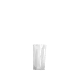 The image displays an Elk Packaging 2.0oz PE Standup Pouch. The pouch is shown standing upright against a white background. It has a smooth, sleek surface with a slight sheen, and its design includes a resealable zip closure at the top. The pouch is primarily white, providing a clean, modern look suitable for various product types. There are no visible labels or branding on the pouch in this image.