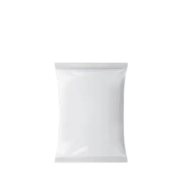 The image shows the Elk Packaging 10.0oz Paper Pillow Pouch - Compostable. It is a rectangular pouch with a curved, pillow-like shape. The pouch appears to be made of a natural-colored paper material. The front of the pouch features a clear window in the center, allowing visibility of the contents inside. The top of the pouch is sealed, with a tear notch for easy opening. The overall design is simple and functional, suitable for packaging various products.