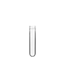 The image shows a transparent, blue-tinted PET bottle preform, specifically the Resilux PET Bottle Preform 37.0gr DET 28/400 SPH. The preform has a cylindrical shape with a threaded neck designed for a screw cap. The smooth surface and uniform color suggest it is made of high-quality plastic, intended for further processing into a full-sized bottle.