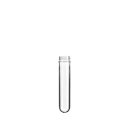 The image shows a transparent, blue-tinted PET bottle preform, specifically the Resilux PET Bottle Preform 40gr DET 28/400 SPH. The preform has a cylindrical shape with a narrow neck and a threaded top designed for a screw cap. The preform is displayed against a plain white background, highlighting its smooth and sleek surface.