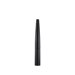 The image shows the SIMEX 0.3oz ABS Mascara Tube (MA015). It features a cylindrical shape with a sleek, glossy black finish. The mascara tube includes a screw-on cap designed to house the mascara wand applicator. The overall design is minimalist and elegant, with no visible branding or decoration on the surface.