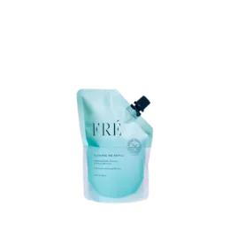 Image of the Expack 6.1oz PE Pouch Mono UniSpout 180ml. The pouch is a sleek, silver, flexible packaging with a minimalist design. It features a spout at the top center for easy pouring and a flat base allowing it to stand upright. The surface of the pouch is smooth and reflective, highlighting its modern appearance.