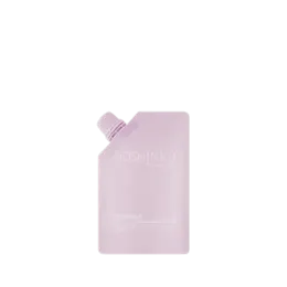 The image shows a clear, flexible pouch with a spout designed for containing liquids. The product name is "Expack 10 1oz PE Pouch Mono UniSpout 300ml." The pouch is transparent, allowing the contents to be visible, and it has a white screw cap located at the top for easy dispensing. The overall design is sleek and functional, suitable for storing and pouring a variety of liquids.