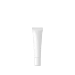 The image shows an 8 ml PE ABL round tube from Burhani Packaging Solutions. The tube is white with a smooth, glossy finish and has a cylindrical shape. It features a screw-on cap that is also white, creating a cohesive look. The tube's design is simple and clean, suitable for various cosmetic or personal care products.