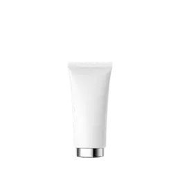 The image shows a Burhani Packaging Solutions 1.5oz PE Tube ABL Round. The tube is cylindrical and features a white cap. The body of the tube appears white and smooth, suitable for labeling or direct printing. The cap is also white, creating a uniform look for the entire product. The tube is designed for holding and dispensing various types of creams, lotions, or gels.