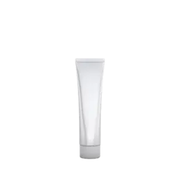 The image shows the "Burhani Packaging Solutions 3.0oz PE Tube ABL Round." It is a cylindrical tube with a white body and a silver cap. The tube appears to be made of plastic and is designed for holding creams, lotions, or similar products. The cap is a screw-on type, ensuring secure closure. The overall design is sleek and minimalistic, suitable for various personal care products.