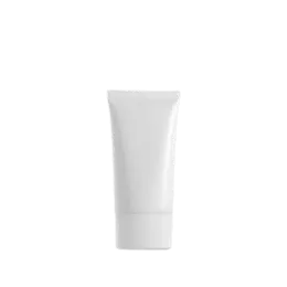 The image shows an 85 ml Burhani Packaging Solutions 2.9oz PE Tube ABL Oval. The tube is white with a smooth, glossy finish and an oval shape. It features a flip-top cap at the bottom for easy dispensing. The cap is also white, matching the body of the tube. The overall design is sleek and simple, suitable for various personal care or cosmetic products.