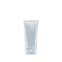 The image depicts a Burhani Packaging Solutions 3.9oz PE Tube ABL Oval. The tube is white with a smooth, glossy finish and has a cylindrical shape. The cap is located at the bottom and is also white, creating a seamless look. The packaging appears clean and minimalistic, suitable for various personal care products.