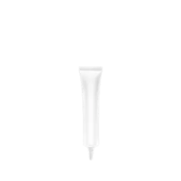 The image displays a 0.5oz PE Tube PBL Round from Burhani Packaging Solutions. The tube is white and cylindrical, with a smooth and glossy surface. It has a small, screw-on cap at one end that is also white and matches the tube's finish. The tube appears to be made of plastic and is designed for holding and dispensing small quantities of products such as creams, gels, or lotions. There are no visible logos or text on the tube in the image.