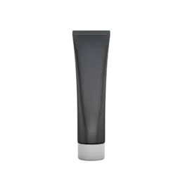 The image shows a Burhani Packaging Solutions 6-8oz PE Tube PBL Round. The tube is white with a pink cap, and it appears to have a smooth, glossy surface. The tube is cylindrical in shape and is designed for packaging various products. The cap is also round and likely screw-on, providing a secure closure for the contents inside. The overall design is sleek and simple, suitable for a wide range of applications.