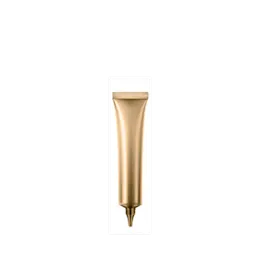 The image displays the Burhani Packaging Solutions 0.9oz PE Tube PBL Oval, a small, cylindrical plastic tube with an oval cross-section. The tube is white and has a smooth, glossy finish. It features a screw-on cap that is also white, designed for secure closure. The tube appears to be suitable for holding creams, lotions, or similar products. The image showcases the tube standing upright against a plain white background.