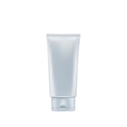 The image depicts a Burhani Packaging Solutions 3.7oz PE Tube PBL Oval, 110 ml. The tube is white with a smooth, glossy finish and features a simple, clean design. The cap is a matching white color and is screw-on style, providing a secure closure. The tube has an oval shape, which makes it easy to hold and use. This packaging is suitable for various personal care or cosmetic products.