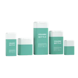 12.5oz/370ml HDPE Square Bottle with Hinged Cap