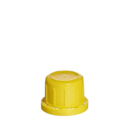 The image shows the Menshen PP Threaded Closure 32 Chemical Closure. It is a cylindrical, white plastic cap designed for sealing containers. The closure features a threaded interior, which allows it to be securely screwed onto compatible containers. The top surface of the cap is smooth and flat, providing an even, clean appearance.