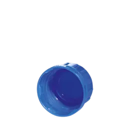 The image shows the MENSHEN PP Threaded Closure 40 Chemical Closure. It is a cylindrical, white plastic cap designed for secure sealing. The closure features a threaded design, which allows it to be screwed onto compatible containers, ensuring a tight fit. The top of the closure is flat and smooth, with subtle ridges along the sides for grip.