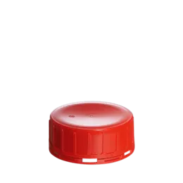 The image shows a Menshen PP Threaded Closure 80 Chemical Closure. The closure is circular with a threaded design, allowing it to be screwed onto a corresponding container. It appears to be made of plastic and has a smooth, slightly domed surface on the top. The overall color of the closure is a uniform white.