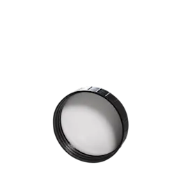 The image shows the Menshen PE Threaded Closure 50 Chemical Closure. It is a white, circular, screw-on cap designed for chemical containers. The cap has a ribbed edge for better grip and appears to be made of sturdy plastic. The top surface is smooth and flat.