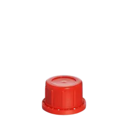The image shows the Menshen PP Threaded Closure 45 Chemical Closure. It is a white, circular plastic cap designed for securely sealing chemical containers. The cap features a threaded design, allowing it to be screwed onto compatible containers. The top surface of the cap is flat and smooth, with no visible markings or logos.