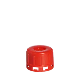 The image shows a Menshen PP Threaded Closure 32, Chemical Closure. It is a cylindrical, white plastic cap designed for sealing containers. The cap features a threaded design, which allows it to be securely screwed onto bottles or other types of containers. The top of the cap is flat and smooth, providing a simple yet functional appearance.