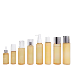 5oz/150ml PETG Cylinder Cosmetic Bottle with 24mm Neck, Premium Glass-like Plastic with Pump