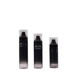 3.4oz/100ml PETG Cylinder Cosmetic Spray Bottle with Fine Mist Sprayer & Flush Overcap, 36mm Neck