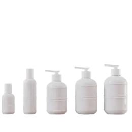 5oz/150ml PETG Cosmo Round Cosmetic Bottle with 20mm Neck & Decorative Molded Horizontal Bands