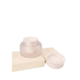1.7oz/50ml Glass-Like PETG Round Premium Skincare Jar with Disc Liner & Stepped Cap