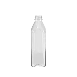 32oz / 946ml PET Plastic Square Beverage Bottle with 38mm DBJ Neck
