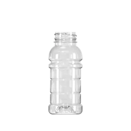 8oz / 237ml PET Plastic Round Ribbed Beverage Bottle with 38mm VAJ Finish