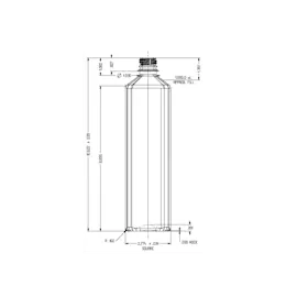 33.8oz /1000ml 28-PCO PET Square Bottle