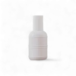 2.7oz/80ml PETG Round Squat Cosmetic Bottle with 20mm Neck & Decorative Molded Horizontal Bands