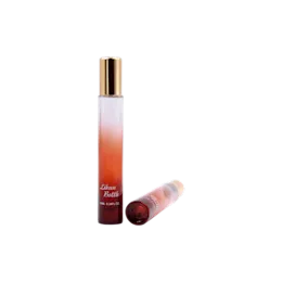 0.3oz/9ml Slim Cylinder Glass Roll-On Vial with Gold Overcap for Fragrance, Perfume & Cologne