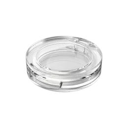 Round Single Pan Clear Acrylic Cosmetic Compact, 1.94" Diameter for Blush and Cream Concealer