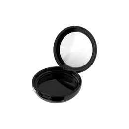 ABS Round Single Pan Compact with Domed Profile and Clear Window